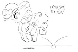 Size: 1200x800 | Tagged: artist needed, safe, character:pinkie pie, /co/, 4chan, jumping, sketch