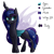 Size: 1280x1280 | Tagged: artist needed, dead source, safe, character:princess luna, species:changeling, blue changeling, changelingified, princess lusalis, reference sheet, solo