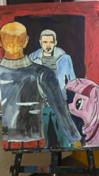 Size: 1155x2048 | Tagged: artist needed, safe, character:twilight sparkle, species:human, breaking bad, jesse pinkman, traditional art, walter white