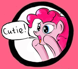 Size: 604x540 | Tagged: artist needed, safe, character:pinkie pie, cutie, solo