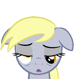 Size: 250x264 | Tagged: artist needed, safe, character:derpy hooves, species:pegasus, species:pony, animated, blinking, bored, derp, female, mare, solo, tired