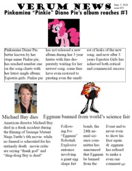 Size: 816x1056 | Tagged: artist needed, source needed, safe, character:pinkie pie, crossover, doctor eggman, michael bay, misspelling, newspaper, sonic the hedgehog (series), text