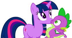 Size: 1617x864 | Tagged: artist needed, safe, artist:sulyo, edit, character:spike, character:twilight sparkle, ship:twispike, female, hundreds of users filter this tag, kissing, love, male, shipping, spikelove, straight