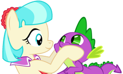 Size: 975x588 | Tagged: artist needed, safe, edit, character:coco pommel, character:spike, ship:cocospike, female, love, male, shipping, straight
