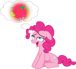 Size: 1506x1370 | Tagged: artist needed, source needed, safe, edit, character:pinkie pie, character:spike, ship:pinkiespike, episode:lesson zero, g4, my little pony: friendship is magic, dream, drool, female, frosting, imagination, love, male, shipping, straight
