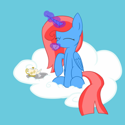 Size: 1280x1280 | Tagged: artist needed, safe, oc, oc only, oc:skyfall, species:alicorn, species:pony, alicorn oc, colored, cute, solo, teacup, wings
