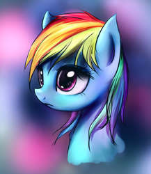 Size: 874x1006 | Tagged: artist needed, source needed, safe, character:rainbow dash, bust, portrait, profile, solo