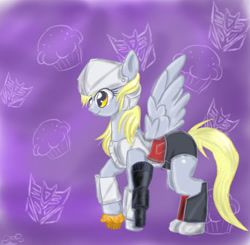 Size: 900x881 | Tagged: artist needed, safe, character:derpy hooves, cosplay, megatron, transformers