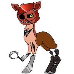 Size: 500x500 | Tagged: artist needed, safe, five nights at freddy's, foxy, ponified