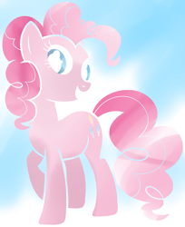 Size: 2297x2819 | Tagged: artist needed, source needed, safe, character:pinkie pie, species:earth pony, species:pony, blue background, female, mare, simple background, solo