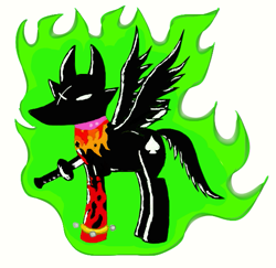Size: 559x544 | Tagged: artist needed, safe, species:pony, bec noir, homestuck, jack noir, ponified, solo