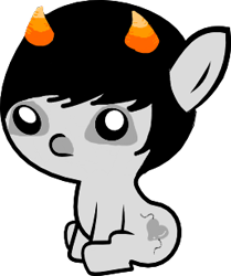 Size: 257x308 | Tagged: artist needed, safe, species:pony, foal, homestuck, ponified, simple background, sitting, solo, transparent background