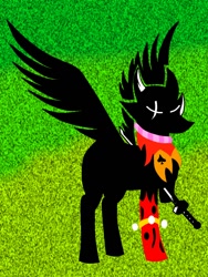 Size: 750x1000 | Tagged: artist needed, safe, species:pony, abstract background, bec noir, homestuck, jack noir, ponified, solo