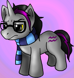 Size: 591x621 | Tagged: artist needed, safe, species:pony, species:unicorn, clothing, eridan ampora, homestuck, ponified, scarf, solo