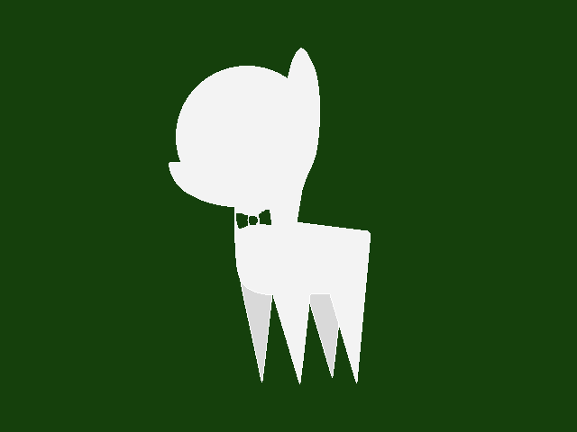 Size: 640x480 | Tagged: artist needed, safe, species:pony, animated, bow tie, crossover, doc scratch, gif, green background, homestuck, no face, pointy ponies, ponified, simple background, solo