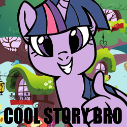 Size: 472x472 | Tagged: artist needed, safe, artist:megasweet, character:twilight sparkle, cool story bro
