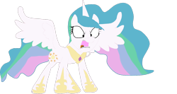 Size: 1226x652 | Tagged: artist needed, safe, alternate version, character:princess celestia, episode:princess twilight sparkle, g4, my little pony: friendship is magic, angry, solo, yelling