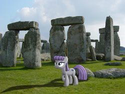 Size: 1280x960 | Tagged: artist needed, safe, character:maud pie, irl, photo, ponies in real life, solo, stonehenge, wrong cutie mark