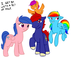Size: 800x640 | Tagged: artist needed, safe, character:firefly, character:lancer, character:rainbow dash, character:scootaloo, species:pegasus, species:pony, g1, my little pony tales, ask, askfirefly, dashie meme, exploitable meme, firefly, meme, tumblr