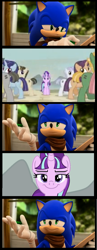 Size: 521x1345 | Tagged: artist needed, source needed, safe, character:sonic the hedgehog, character:starlight glimmer, episode:the cutie map, g4, my little pony: friendship is magic, contagious face, crossover, sonic boom, sonic the hedgehog (series)