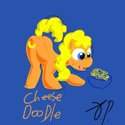 Size: 1280x1280 | Tagged: artist needed, safe, 30 minute art challenge, food pony, macaroni and cheese, original species, ponified