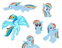 Size: 1116x865 | Tagged: artist needed, safe, character:rainbow dash, brush, simple background, solo, white background