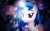 Size: 1920x1200 | Tagged: safe, artist:moongazeponies, artist:sandwichhorsearchive, character:dj pon-3, character:vinyl scratch, species:pony, species:unicorn, galaxy, looking at you, solo, text, wallpaper
