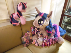 Size: 1280x960 | Tagged: artist needed, safe, character:twilight sparkle, character:twilight sparkle (alicorn), species:alicorn, my little pony:equestria girls, collection, doll, irl, multeity, photo, plushie, sparkle sparkle sparkle