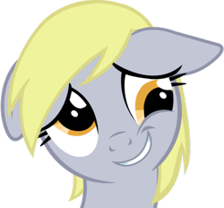 Size: 500x463 | Tagged: safe, artist:artpwny, character:derpy hooves, species:pegasus, species:pony, bust, cute, derpabetes, female, looking at you, mare, portrait, smiling, solo