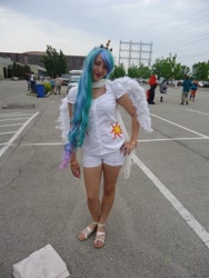 Size: 3240x4320 | Tagged: artist needed, safe, artist:artisticangel17, character:princess celestia, species:human, anime north, clothing, cosplay, irl, irl human, photo, shorts