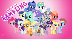 Size: 650x350 | Tagged: artist needed, safe, character:applejack, character:big mcintosh, character:bon bon, character:derpy hooves, character:fluttershy, character:lyra heartstrings, character:pinkie pie, character:princess celestia, character:princess luna, character:rainbow dash, character:rarity, character:sweetie drops, character:trixie, character:twilight sparkle, character:zecora, species:earth pony, species:pony, species:zebra, filly, male, mane six, stallion