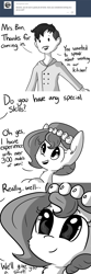 Size: 580x1740 | Tagged: safe, artist:tjpones, oc, oc only, oc:brownie bun, species:human, horse wife, episode:slice of life, g4, my little pony: friendship is magic, ask, comic, cute, dialogue, fire, monochrome, pure unfiltered evil, reflection, speech bubble, this will end in fire, this will end in tears, this will end in tears and/or breakfast, this will end in tears and/or death, this will end well, this will not end well, tumblr, xk-class end-of-the-kitchen scenario, xk-class end-of-the-world scenario