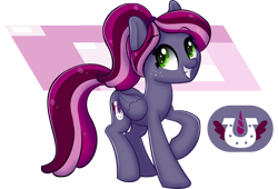 Size: 1288x875 | Tagged: safe, artist:ctb-36, oc, oc only, oc:spotlight splash, species:pegasus, species:pony, equestria daily, equestria daily mascots, freckles, looking at you, mascot, smiling, tail wrap, wrong eye color