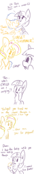 Size: 792x3960 | Tagged: safe, artist:tjpones, character:flash sentry, character:sunset shimmer, character:twilight sparkle, character:twilight sparkle (alicorn), oc, oc:booker, species:alicorn, species:pony, ship:flashlight, ship:sunsetsparkle, baby, baby pony, book, book thief arc, clothing, comic, costume, female, gasp, hug, implied childbirth, implied kissing, implied pregnancy, lesbian, magical lesbian spawn, male, mare, offspring, ponysuit, shipping, straight, that pony sure does love books, wat, what a twist