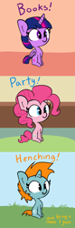 Size: 792x2376 | Tagged: safe, artist:tjpones, character:pinkie pie, character:snips, character:twilight sparkle, character:twilight sparkle (alicorn), species:alicorn, species:pony, rule 63, sitting, sugar