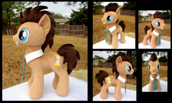 Size: 1767x1059 | Tagged: safe, artist:fireflytwinkletoes, character:doctor whooves, character:time turner, collar, irl, necktie, photo, plushie, solo