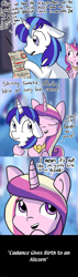 Size: 659x2330 | Tagged: safe, artist:tjpones, character:princess cadance, character:shining armor, species:pony, episode:the crystalling, g4, my little pony: friendship is magic, comic, floppy ears, fluffy, frown, hug, it's always sunny in philadelphia, list, nervous, open mouth, planning, pregnant, smiling, tempting fate, what could possibly go wrong, wide eyes