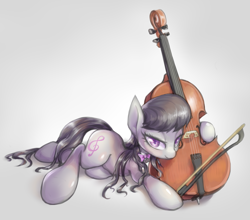 Size: 1280x1128 | Tagged: safe, artist:mlpanon, character:octavia melody, species:earth pony, species:pony, bedroom eyes, cello, female, mare, musical instrument, simple background, smiling, solo, white background
