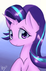 Size: 1271x1964 | Tagged: safe, artist:kawaiipony2, character:starlight glimmer, species:pony, species:unicorn, cute, female, glimmerbetes, looking at you, mare, raised hoof, signature, solo