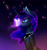 Size: 1280x1357 | Tagged: safe, artist:magnaluna, character:princess luna, species:alicorn, species:pony, g4, butterfly, butterfly on nose, chest fluff, colored wings, crown, cute, digital art, ear fluff, female, glow, insect on nose, jewelry, looking at something, lunabetes, mare, multicolored wings, necklace, peytral, profile, regalia, smiling, solo, two toned wings, wing fluff, wings