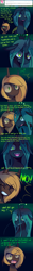Size: 645x5224 | Tagged: safe, artist:pekou, character:queen chrysalis, oc, species:changeling, ask chrysalis, changeling oc, changeling queen, comic, denied, duo, female