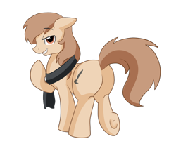 Size: 1804x1572 | Tagged: safe, artist:pridark, oc, oc only, oc:silky bristles, species:earth pony, species:pony, bedroom eyes, clothing, cute, male, plot, scarf, simple background, solo, stallion, transparent background