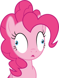 Size: 6001x7928 | Tagged: safe, artist:deratrox, character:pinkie pie, episode:the lost treasure of griffonstone, g4, my little pony: friendship is magic, .svg available, absurd resolution, confused, derp, pinkie derp, simple background, solo, transparent background, vector