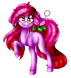 Size: 1966x2143 | Tagged: safe, artist:immagoddampony, oc, oc only, oc:mey, species:pony, closed species, cocktail colt, female, mare, original species, raised hoof, simple background, smiling, solo, transparent background