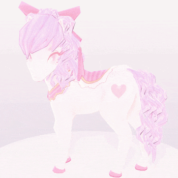 Size: 350x350 | Tagged: safe, artist:frali, species:pony, 3d, animated, bow, gif, hair bow, homestuck, maplehoof, saddle, solo, tack