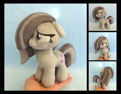 Size: 3671x2863 | Tagged: safe, artist:fireflytwinkletoes, character:marble pie, blush sticker, blushing, irl, miniature, photo, plushie, solo