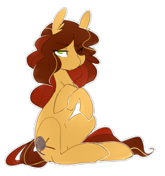 Size: 823x877 | Tagged: safe, artist:braindead, oc, oc only, species:earth pony, species:pony, crossed hooves, female, simple background, sitting, solo, transparent background