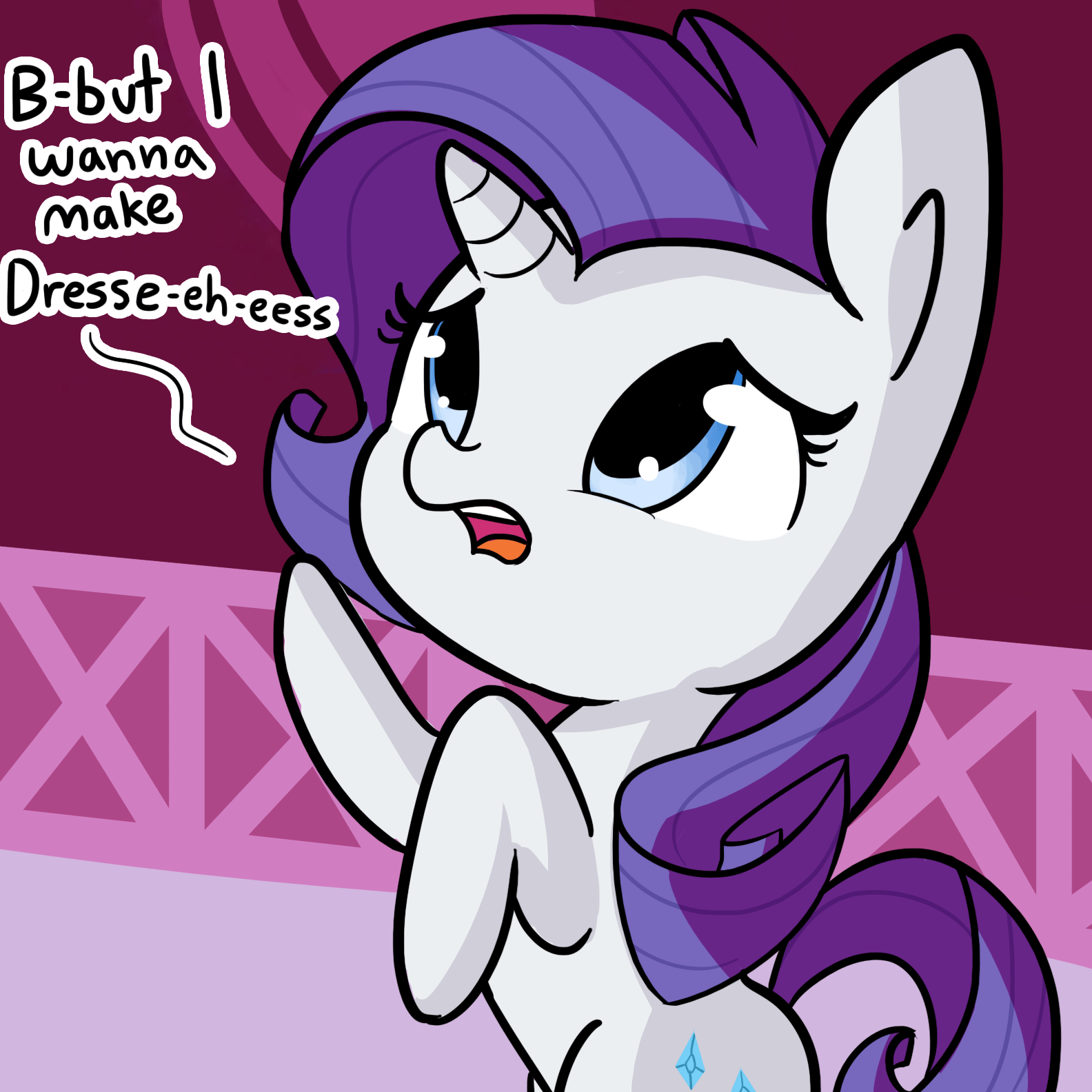 Size: 1584x1584 | Tagged: safe, artist:tjpones, character:rarity, species:pony, species:unicorn, adorable distress, animated, begging, cute, diabetes, dialogue, eye shimmer, gif, hoofy-kicks, imminent crying, marshmelodrama, noodle legs, open mouth, rarara, raribetes, rarity being rarity, sad, sadorable, solo, stuttering, tantrum, that pony sure does love dresses, tjpones is trying to murder us, whining