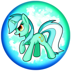 Size: 2539x2539 | Tagged: safe, artist:flamevulture17, character:lyra heartstrings, species:pony, species:unicorn, female, open mouth, orb, raised hoof, solo