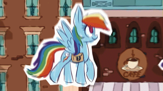 Size: 541x304 | Tagged: safe, artist:heir-of-rick, artist:theelinker, character:applejack, character:fluttershy, character:pinkie pie, character:rainbow dash, character:rarity, animated, canterlot, crystal empire, everfree forest, gif, la da dee, loop, manehattan, saddle bag